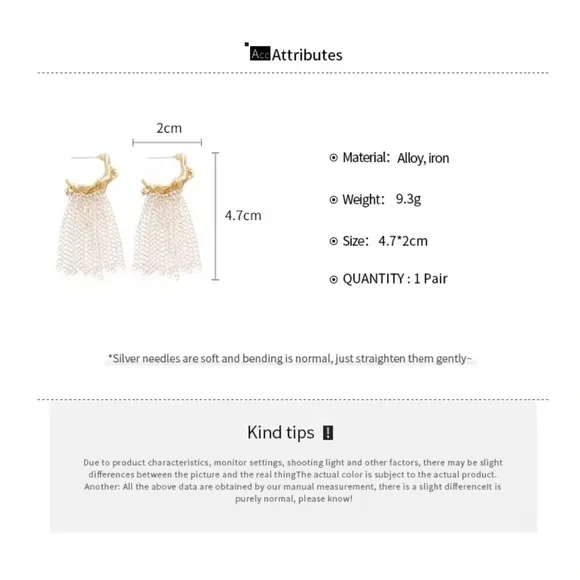 Anthropologie Gold and Silver Chain Earrings - Picture 6 of 6